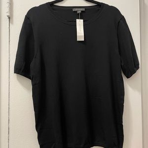 Black short sleeve sweater